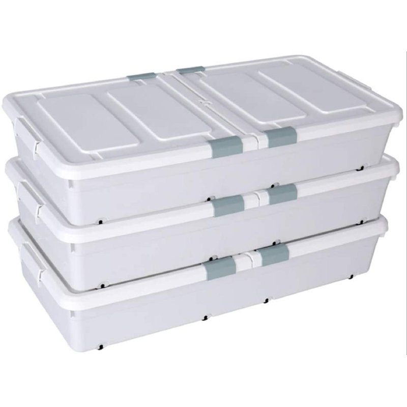 plastic rolling underbed storage